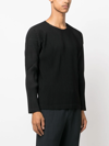 Issey Miyake Black Release-t Basic T-shirt In 15 Black