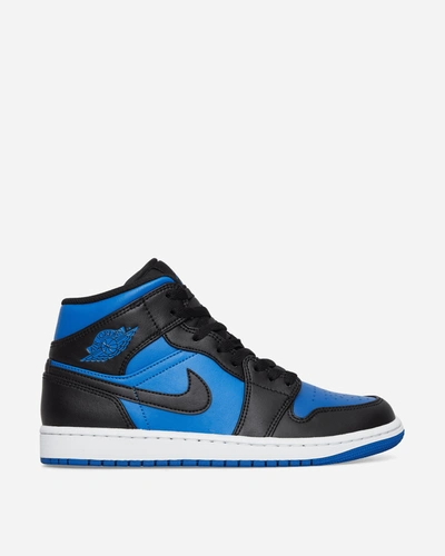 Nike Air Jordan 1 Mid Sneakers Black / Royal Blue In Multicolor