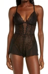 DKNY MIXED CASES LACE & MESH ROMPER