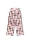 PALM ANGELS PALM ANGELS KIDS CHECK PATTERNED WIDE LEG TROUSERS