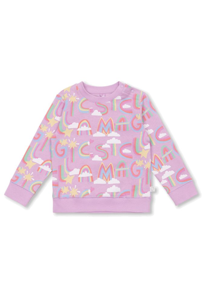 Stella Mccartney Kids Unicorn Printed Crewneck Sweatshirt In Multi