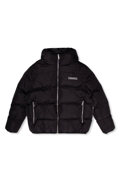 Dsquared2 Kids' Logo-patch Panelled Padded Jacket In Multi