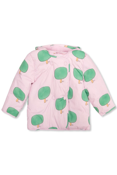 Bobo Choses Baby Green Tree All Over Hooded Anorak In Pink