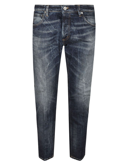 Dondup Slim Stretch Cotton Jeans In Grey