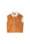 DSQUARED2 DSQUARED2 KIDS LOGO TAG FAUX SHEARLING WAISTCOAT