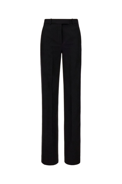 Versace Pleat Tailored Trousers In Black
