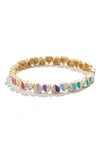 Baublebar Francesca Multicolor Heart Stretch Bracelet In Gold Multi