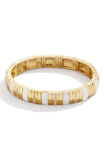 Baublebar Pamela Stretch Bracelet In Gold/white