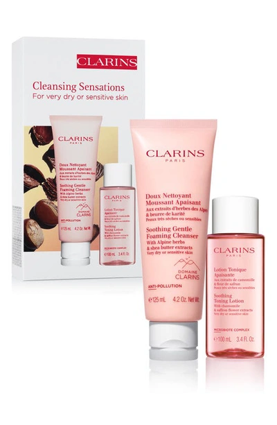 Clarins Soothing Cleansing Skincare Set - Dry Or Sensitive Skin ($45 Value) In No Colour