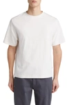 Wax London Dean Boxy Textured Organic Cotton T-shirt In Ecru
