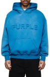 PURPLE BRAND LOGO APPLIQUÉ HOODIE