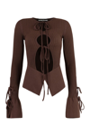 Andreädamo Andreādamo Long-sleeve Top In Brown