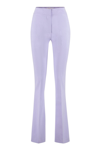 Genny Flared Cady Trousers In Violet