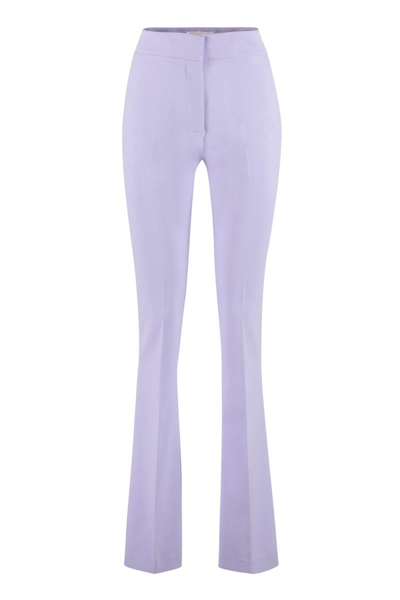 Genny Flared Cady Trousers In Violet