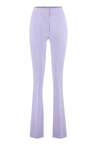 Genny Flared Cady Trousers In Purple