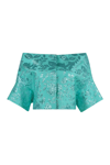 P.a.r.o.s.h Parosh Floral Jacquard Fabric Blouse In Green