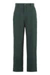 P.a.r.o.s.h Silk Straight-leg Trousers In Green