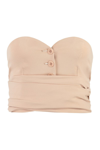 Philosophy Di Lorenzo Serafini Bustier Stretch-cotton Crop Top In Pink