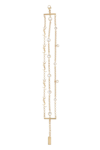 Saint Laurent Cassandre Pendants Chain Bracelet In Gold