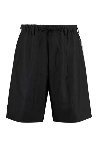 Y-3 Wool-blend Bermuda Shorts In Black