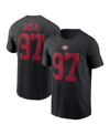 Nike Men's  Nick Bosa Black San Francisco 49ers Super Bowl Lviii Patch Player Name And Number T-shirt In Black