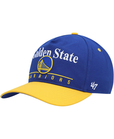47 Brand Men's ' Royal, Gold Golden State Warriors Super Hitch Adjustable Hat In Blue