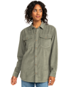 Roxy Juniors' Let It Go Corduroy Shacket In Agave