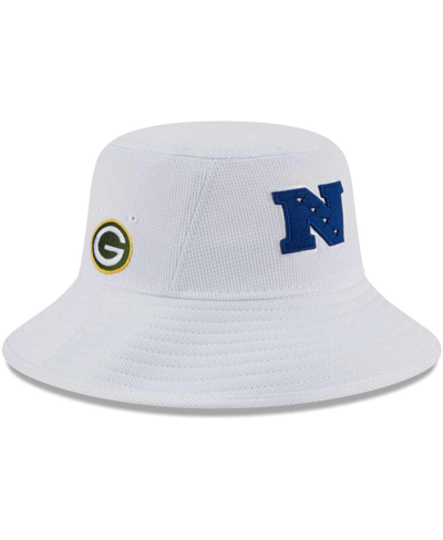 New Era Men's  White Green Bay Packers 2023 Nfl Pro Bowl Bucket Hat