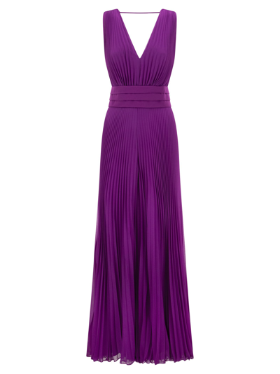 Max Mara Gennaro Crêpe Jumpsuit In Purple