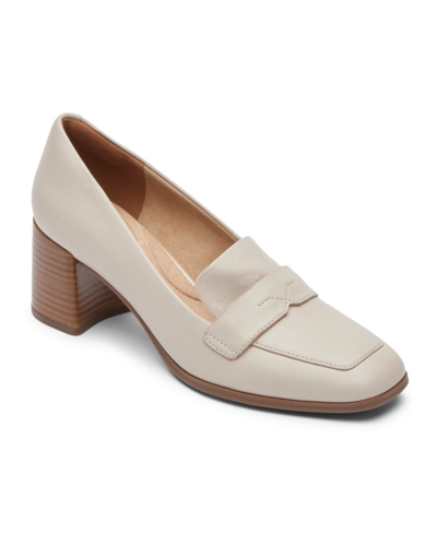 Rockport Women's Violetta Penny Leather Loafer In Cream