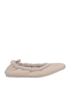 Gianvito Rossi Woman Ballet Flats Beige Size 6.5 Soft Leather In Beige