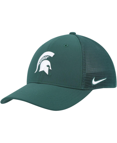 NIKE MEN'S NIKE GREEN MICHIGAN STATE SPARTANS LEGACY91 MESHBACK SWOOSH PERFORMANCE FLEX HAT