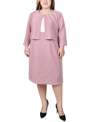 NY COLLECTION PLUS SIZE JACKET AND DRESS, 2 PIECE SET