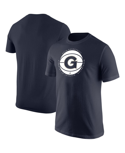 Jordan Men's  Navy Georgetown Hoyas Basketball Logo T-shirt