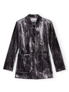Ganni Striped Velvet Blazer