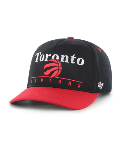 47 Brand Men's ' Black, Red Toronto Raptors Super Hitch Adjustable Hat In Black,red