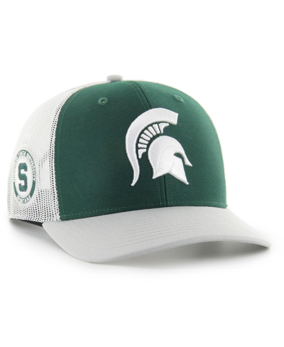 47 Brand Men's ' Green Michigan State Spartans Side Note Trucker Snapback Hat