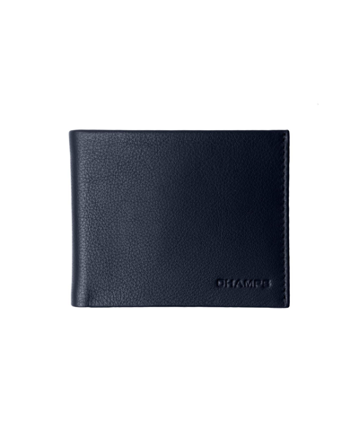 Champs Men's Slim Leather Rfid Wallet In Gift Box In Navy