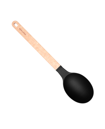 Epicurean Gourmet Series Nylon Large Spoon With Black Head Handle, 14" In Natural