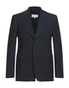 Maison Margiela Man Suit Jacket Midnight Blue Size 38 Virgin Wool, Mohair Wool In Blue