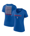 Fanatics Branded Royal Texas Rangers 2023 World Series Champions Jersey Roster V-neck T-shirt In Royal