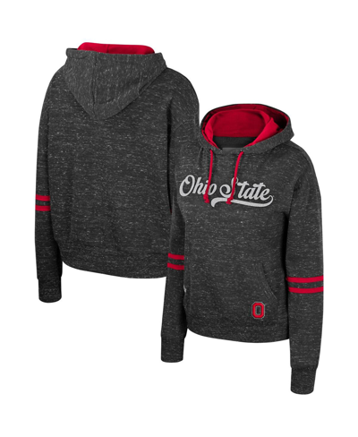 COLOSSEUM WOMEN'S COLOSSEUM CHARCOAL OHIO STATE BUCKEYES CATHERINE SPECKLE PULLOVER HOODIE