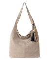 The Sak Sequoia Crochet Hobo Medium Handbag In Sand Suede