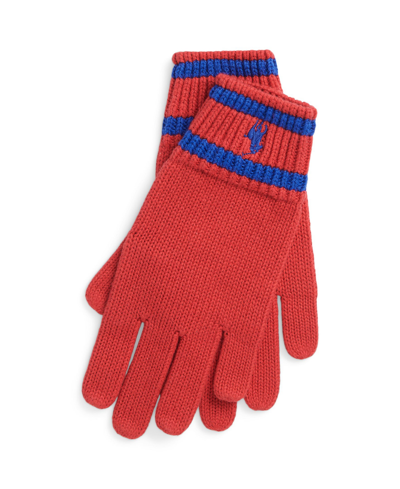 Polo Ralph Lauren Kids' Toddler And Little Boys Striped Cotton Glove In Red,heritage Royal