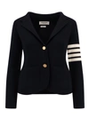 THOM BROWNE WOOL BLAZER WITH METAL BUTTONS