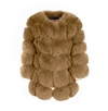 Wanan Touch Classic Camel Fox Fur Jacket