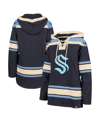 47 BRAND WOMEN'S '47 BRAND NAVY SEATTLE KRAKEN SUPERIOR LACER PULLOVER HOODIE