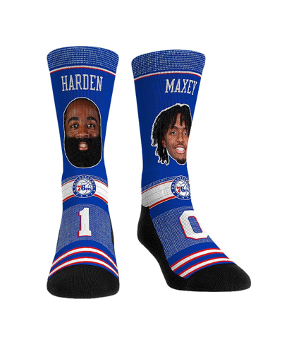 Rock 'em Men's And Women's  Socks James Harden & Tyrese Maxey Philadelphia 76ers Teammates Player Cre In Multi