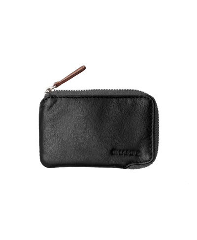 Champs Men's Zip Case Leather Rfid Card Holder In Gift Box In Black