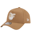 New Era Khaki Baltimore Orioles A-frame 9forty Adjustable Hat In Khaki